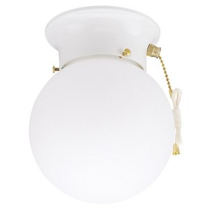 Westinghouse 7.25 in. H X 6 in. W X 6 in. L White Ceiling Fixture Model# 66680 - 1 of 2