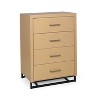 Industrial Modern 4-Drawer Dresser closet Chest Storage Cabinet living Room-Christopher Knight Home - 4 of 4