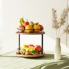 LunaLulinlk Lazy Susan Wood Rotating Spice Rack 12" 2-Tier for Kitchen - 4 of 4