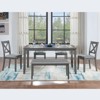NicBex Dining Room Table Set for 6 Dining Table with MDF Tabletop, 4 X-Shaped Backrest Chairs and 1 Bench for Dining Room - 3 of 4