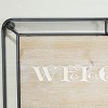 VIP Wood 20 in. Brown Welcome Sign with Wire Grid Frame - 4 of 4