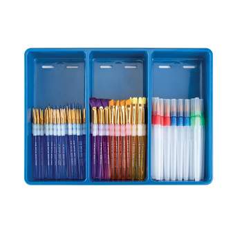 Sax White Bristle Brush School Packs, Flat Type, Short Handle, Assorted  Sizes, Set Of 144 : Target
