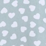 white hearts w. matching scrunchie