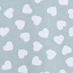 white hearts w. matching scrunchie