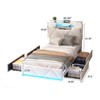 Bed Frame with Storage Headboard, 4 Drawers, Charging Station and Led Lights - 2 of 4
