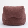 Panpan Bean Bag Chairs With Memory Foam,37" W Brick Teddy Bean Bag