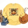 Simply Sage Market Women's Coquette Pumpkin Season Long Sleeve Garment Dyed Tee - 3 of 4