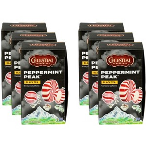 Celestial Seasonings Peppermint Peak Black Tea - Case of 6 - 20 Bags - 1 of 2