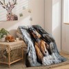 Lomsoe Adorable Puppy Blanket - Soft Flannel All Season Cozy Throw for Car, Home & Outdoor Use - Contemporary Style Pet Blanket. - 3 of 4