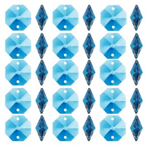 Unique Bargains Hanging Ornament DIY Craft Prisms 2 Holes Octagon Suncatchers 0.55" 100 Pcs - 1 of 4
