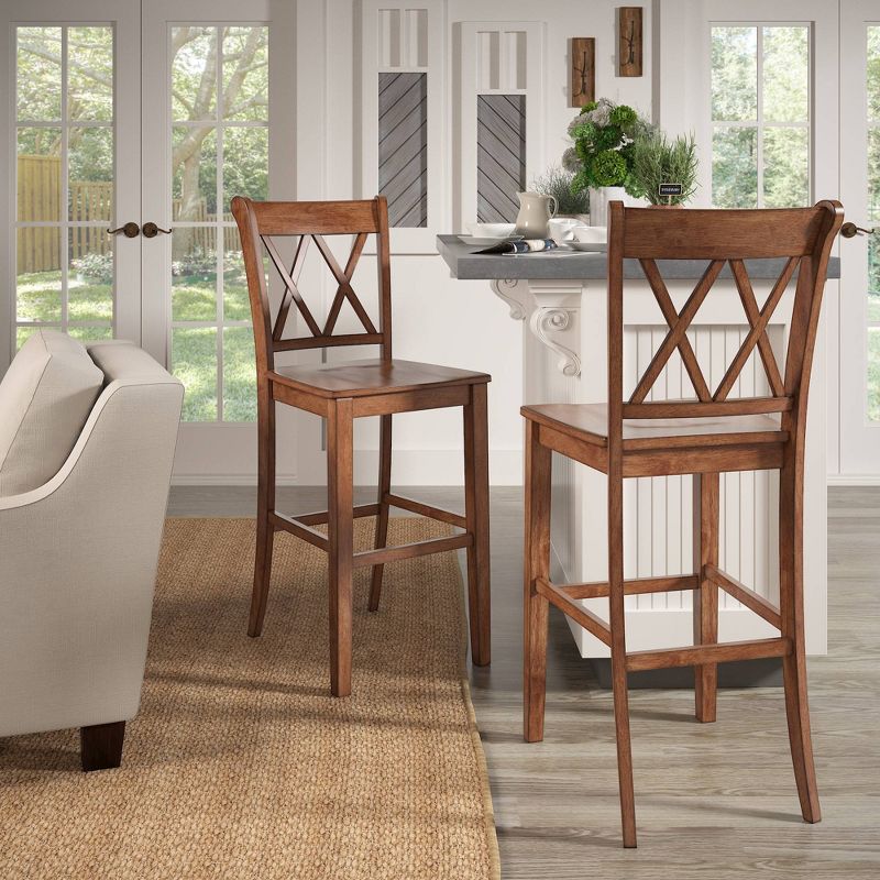 Set of 2 29" South Hill Double X Back Barstools - Inspire Q, 2 of 12