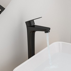 PAGED Bathroom Sink Faucet Single Handle Tall Sink Faucet with Ceramic Disc Cartridge, Faucet for Bathroom Sink - 1 of 4
