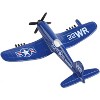 Vought F4U Corsair Fighter Aircraft Blue "United States Marine Corps" with Runway Section Diecast Model Airplane by Runway24 - 3 of 4