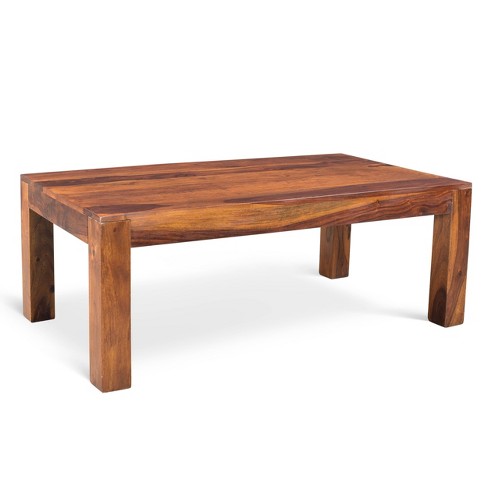 Handcrafted Cube Coffee Table - (16H x 43W x 23.5D) - Natural - Timbergirl - image 1 of 4