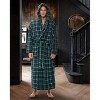 ADR Men's Robe, Plush Fleece Hooded Bathrobe Man, Long Warm Cozy Bath Robe Man - 2 of 4