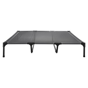 VEVOR Elevated Dog Bed for Large Dogs, Portable Raised Dog Cot with Steel Metal Frame and Breathable Teslin Mesh, XL, Gray - 1 of 4