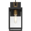 Possini Euro Design Possini Euro Trystin 13" High Black and Brass Outdoor Wall Light - 4 of 4