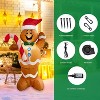 5ft Inflatable Gingerbread Man with LED Lights by 4E's Novelty. Perfect for Christmas parties, and indoor or outdoor decoration. - 3 of 4