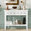 NicBex 2 Drawers Console Table with 1 Open Shelf,Entryway Table with Black Round Knobs and Rubberwood Legs,Modern Couch Table for Living Room - 2 of 4