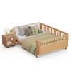 Full Size Wood Platform Bed with Rails for Girls and Boys - 3 of 4