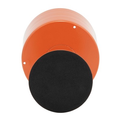 Burnt Orange Metal Indoor Outdoor Planter with Stand, 13" Height