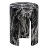 TOV Furniture Marisol 14" Round Marble Side Table in Black Finish - 2 of 4