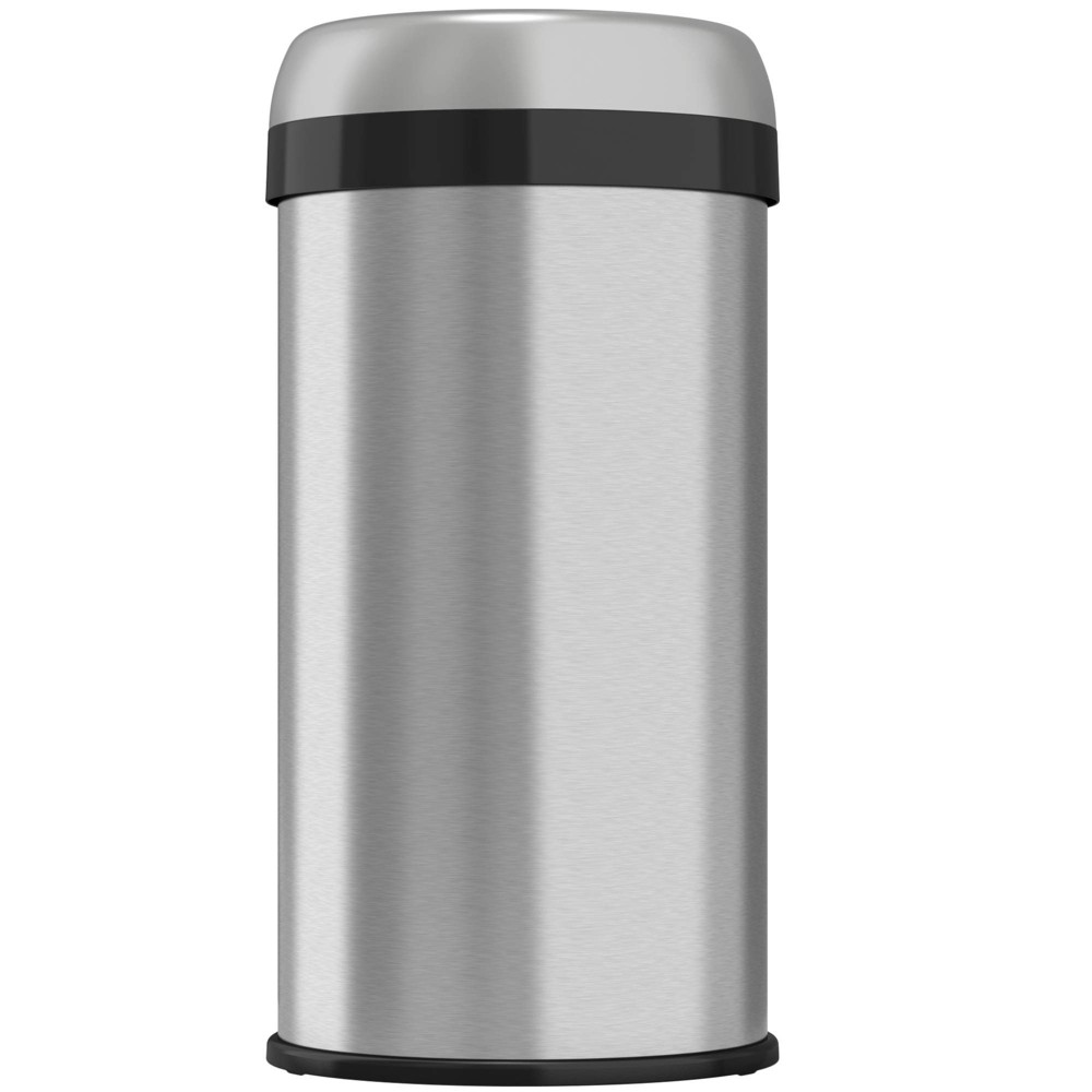 16gal Round Top Stainless Steel Trash Can and Recycle Bin with Dual Deodorizer - Halo