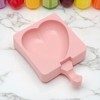 Unique Bargains Popsicles Mould Heart Shape Comes with 20 Stick Hand Washable 3.74"x5.71" 1 Pc - 2 of 4
