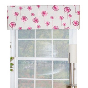 RLF Home Lily PaoTailored 100% Cotton with Fully Lined 3" Rod Pocket Valnance for Windows 50" x 14" Salmon - 1 of 4