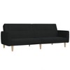 vidaXL 2-Seater Sofa Bed Black Fabric - 2 of 4