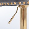 CAVINAS 24.8"-33"Chic Velvet Bar Stools Counter Height,Set of 2,360°Swivel Barstools with Adjustable Lifting,Back Tufted&Matte Gold Footrest - 3 of 4