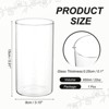 Unique Bargains Glass Bouquet Floating Candle Decorative Cylinder Vase Clear - 2 of 4