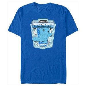 Men's Pokemon Squirtle Metallic Badge T-Shirt - 1 of 4