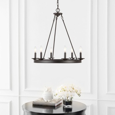 Joris 6-Light Bronze Black Metal Chandelier