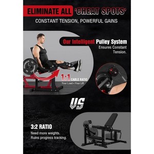 ER KANG Leg Extension and Curl Machine, Lower Body Leg Machine, Adjustable Leg Exercise Bench , Leg Rotary Extension for Thigh Home Gym - 1 of 4