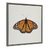 Kate and Laurel Sylvie Monarch Butterfly Framed Canvas by Robert Cadloff of Bomobob, 22x22, Gray - 2 of 4