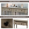 LIVAREEmlen Console Table Sofa Table Easy Assembly with Two Storage Drawers and Bottom Shelf for Living Room, Entryway - 3 of 4