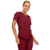 MediChic Scrubs for Women's V-Neck Scrub Set with Six Pocket Cargo Jogger Pants with 4-Way Stretch - 3 of 4