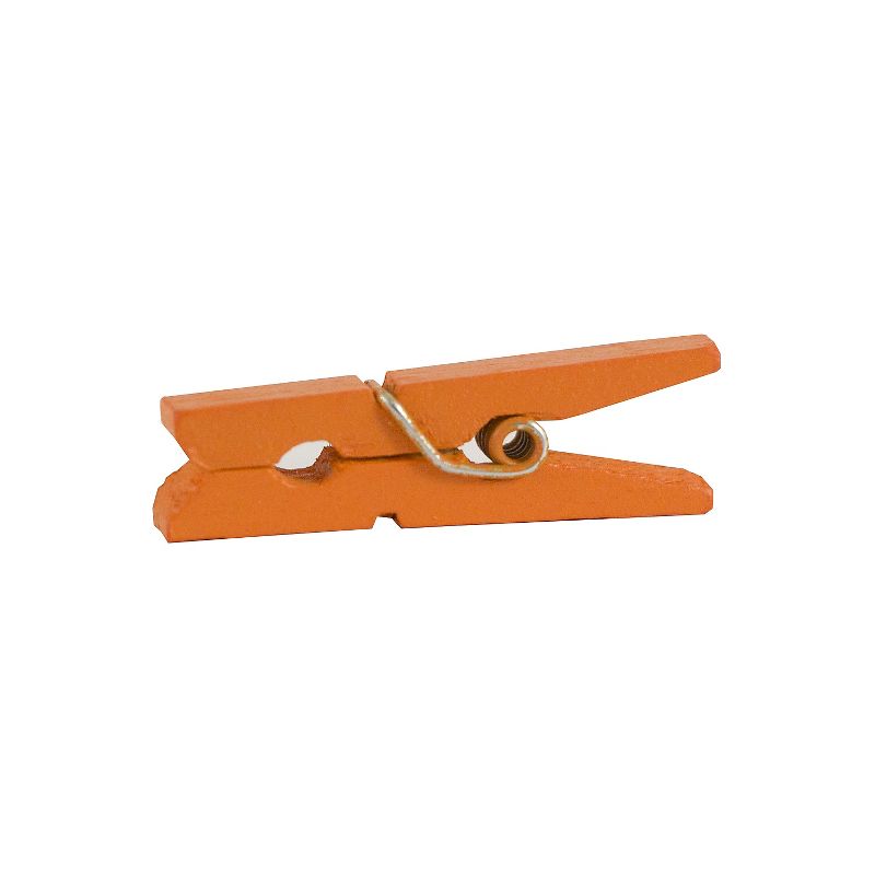 JAM Paper Wood Clip Clothespins Medium 1 1/8 Inch Orange Clothes Pins 230729145, 3 of 4