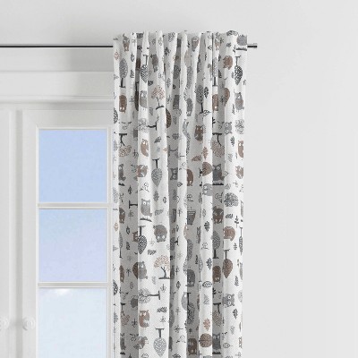 Bacati - Owls in the Woods Beige/Grey Curtain Panel