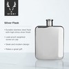 Viski Silver Flask, Polished Stainless Steel Flask with Screw Top for Alcohol, Liquor Flask for Men, 6 Ounces, Set of 1 - 2 of 4