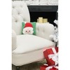 C&F Home Christmas Peek-A-Boo Santa on Green Background Small Petite Accent Hooked Throw Pillow, 8" x 8" - 2 of 4