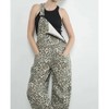 Women's Leopard Print Slouchy Overalls - Aaron & Amber - 2 of 4