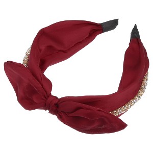 Unique Bargains Women's Bunny Ears Wide Bow Headbands - 1 of 4
