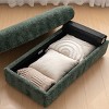 42" Chaise Lounge Sofa Bed with Storage Ottoman, Faux Rabbit Fur Sleeper Chair with Cup Holders for Living Room Bedroom-3irtyhousy - 3 of 4