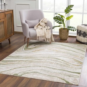 Hauteloom Live Marble Green Area Rug - 1 of 4