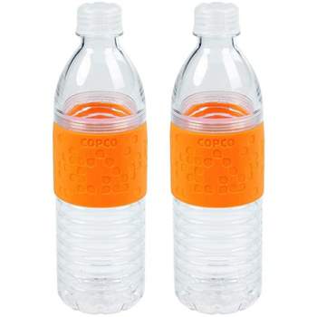 Copco Hydra 2-Pack Water Bottle 16.9 Ounce Non Slip Sleeve BPA Free Tritan Plastic Reusable