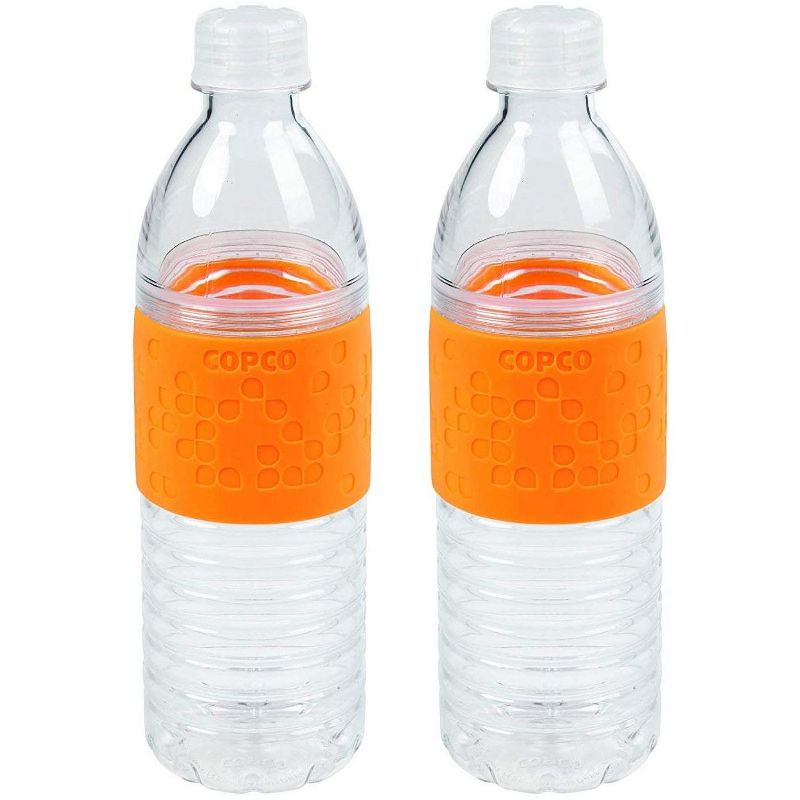 Copco Hydra 2-Pack Water Bottle 16.9 Ounce Non Slip Sleeve BPA Free Tritan Plastic Reusable, 1 of 4