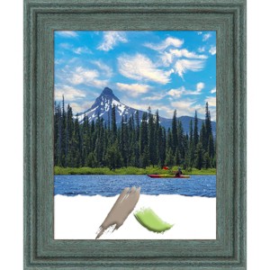 11"x14" Opening Size Upcycled Wood Picture Frame Art Teal/Gray - Amanti Art - 1 of 4