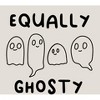 "Equally Ghosty" Kids Halloween Cartoon Ghosts Adult Long Sleeve Hoodie - 2 of 2